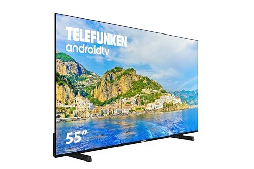 21% DESCUENTO Telefunken 55DTUA724 Android TV 55 Pulgadas 4K Ultra HD, Diseño sin Marcos, HDR10, Dolby Vision, Bluetooth, Chromecast Integrado, Compatible con Google Assistant, Dolby Atmos