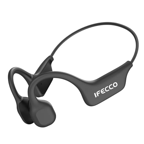 59% DESCUENTO IFECCO Auriculares Conducción Osea Bluetooth 5.3 – Auriculares Oreja Abierta Inalambricos con Micrófono,IPX5 Impermeables Deportivos Auriculares para Ciclismo Correr Fitness