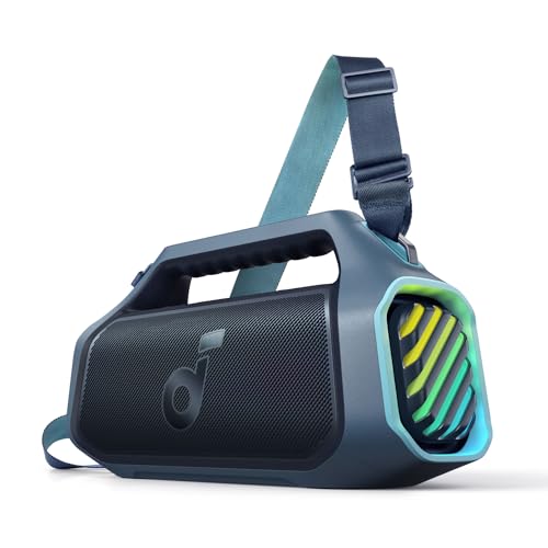 25% DESCUENTO Soundcore Boom 2 Plus Altavoz Bluetooth Potente, 140 W con 2+2 Canales Estéreo, BassUp 2.0, Carga Rápida de 30 W, 20 h de Autonomía, IPX7, Flotante, Luces RGB, USB C, EQ Personalizado, Bluetooth 5.3