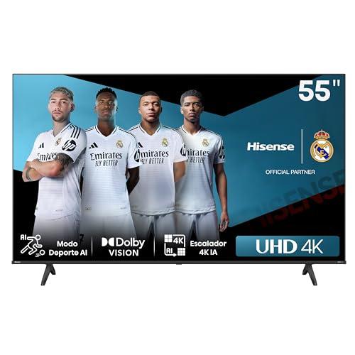 38% DESCUENTO Hisense 55A6N UHD 4K,VIDAA Smart TV, 55 Pulgadas, Dolby Vision, Modo Juego Plus, DTS Virtual X, Control por Voz televisor, Doble Control de Volumen, Auto ordenación Canales TDT (Nuevo 2024)
