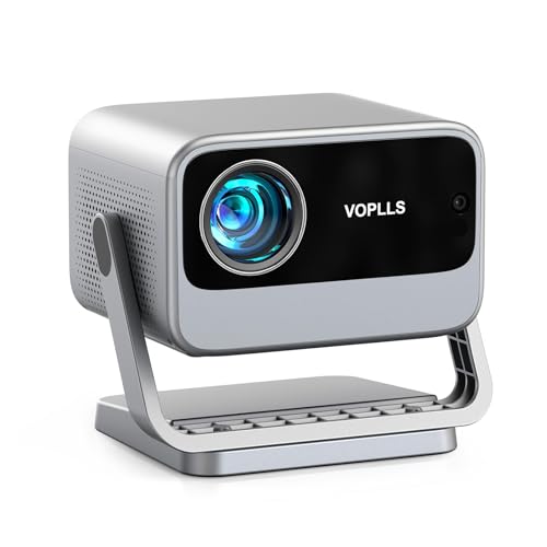 【Netflix Oficial & Auto Focus/Keystone】 Proyector 4K Smart 28000 Lúmenes 1080P Full HD, VOPLLS Proyector WiFi 6 Bluetooth con Dolby Audio, Proyector para Movil/Exterior/Cine en Casa para iOS/Android