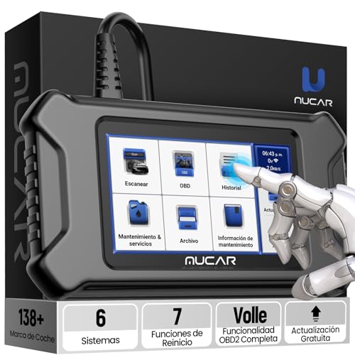 22% DESCUENTO Mucar CS6 Diagnosis Coche Multimarca con 6 Diagnósticos del Sistema(ABS+SRS+ECM+TCM+BCM+TPMS),Obd2 Diagnosis con 7 Servicios de Reinicio(Aceite/EPB/SAS/ETS/TPMS/ABS/FAP), Maquina Diagnosis Coche