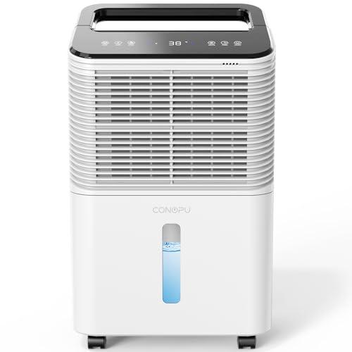 CONOPU Deshumidificador 16L/día, Deshumidificador Silencioso, Control Central Inteligente, Modo AUTO, Indicador de Humedad, Temporizador de 24H, Deshumificadores de Humedad,Más Potente,Más Eficiente
