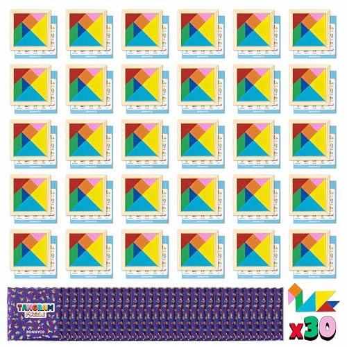 Tangram Infantil Pack 30 Regalos Cumpleaños Niños Colegio – BONNYCO | Detalles Cumpleaños Niños, Relleno Piñata Cumpleaños Infantil, Rompecabezas Niños, Regalitos Cumpleaños Invitados Niños