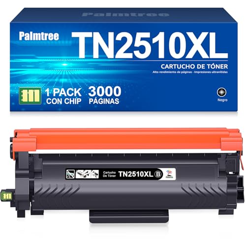 Palmtree TN2510 TN2510XL TN 2510 XL Compatible para Brother HL L2400DWE Toner HL L2445DW DCP L2620DW MFC L2800DW DCP L2665DW DCP L2660DW MFC L2827DWXL DCP L2627DWE MFC L2860DW MFC L2835DW HL L2400DWE