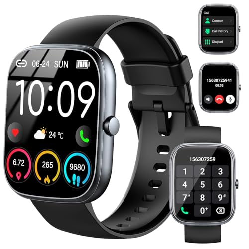 70% DESCUENTO Reloj Inteligente Hombre Mujer, 1.91» Smartwatch con Llamadas Bluetooth, 110+ Modo Deportivos Pulsera Actividad con Pulsómetro/Monitor de Sueño/Podómetro,Impermeable IP68 Smart Watch para Android/iOS