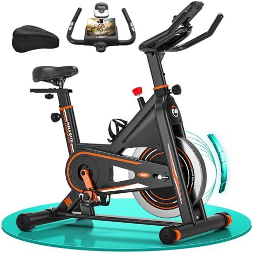 Bicicleta Estatica, Bici Estatica Profesional DMASUN con Mayor Resistencia Magnética, Más Silenciosa, Cómoda y Estable, Capacidad de Carga de Hasta 160 kg (Funda Sillin Bicicleta Estatica Incluida)