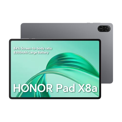 24% DESCUENTO HONOR Pad X8a Tablet Wi FI de 11 Pulgadas, 4 GB + 128 GB, Pantalla 90 Hz FullView, batería 8300 mAh, 4 Altavoces, Metal Body, Android 14, Space Grey
