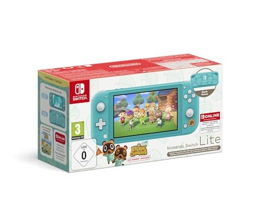Nintendo Switch Lite Consola Azul Turquesa + Animal Crossing + 12 meses NSO