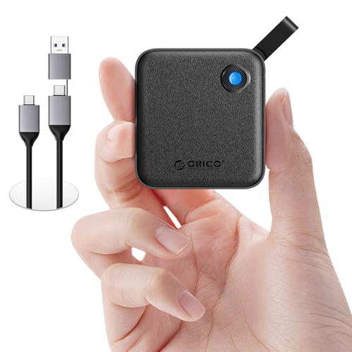 ORICO Portable SSD 2 TB with 2 in 1 USB C Cable, External Solid State Drives, Up to 460MB/s, Status Indicator, Reliable Storage for USB C Smartphone, Tablet, PC   B5PLUS