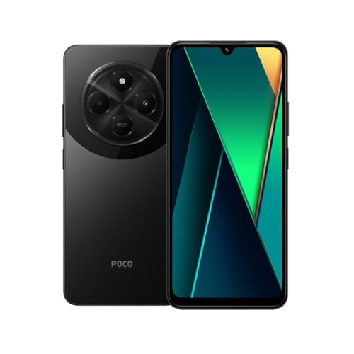 Xiaomi Poco C75 Smartphone de 6+128GB, Pantalla de 6.88″ 120Hz HD+, Medialek Helio G81, Triple Camara 50MP+2MP, 5000mAh Black