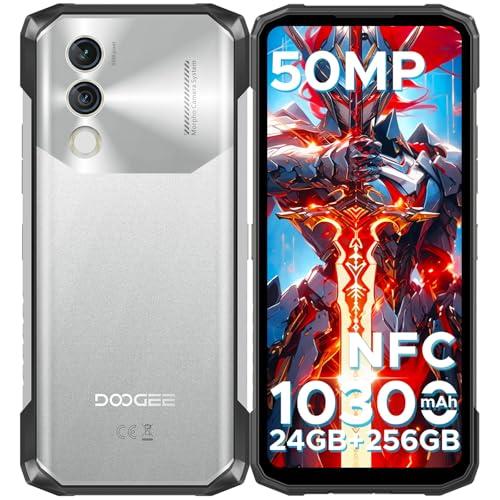 23% DESCUENTO DOOGEE Blade10 Power Telefono Movil Resistente, 10300mAh 24GB+256GB Cámara 50MP Telefono Movil para Mayores, 6.6» HD+ NFC Smartphone Android 14, Face ID/Huella/Widevine L1/Dual 4G/IP68/IP69K Móvil