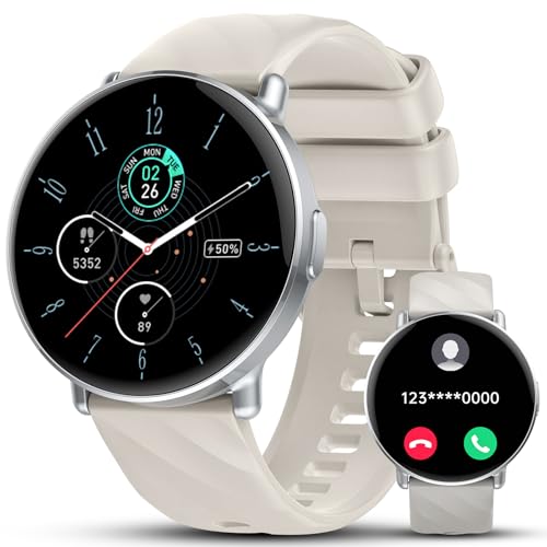 Reloj Inteligente Hombre Mujer, 1.39″ HD Smartwatch con Llamadas Bluetooth,112+ Modos Deportivos Smart watch con Pulsómetro/Monitor de Sueño/Podómetro,IP68 Impermeable Reloj Deportivo para Android iOS