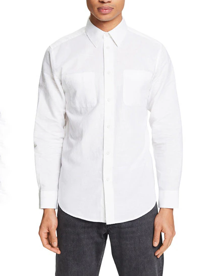 Camisa básica de hombre regular fit con lino · Esprit · El Corte Inglés