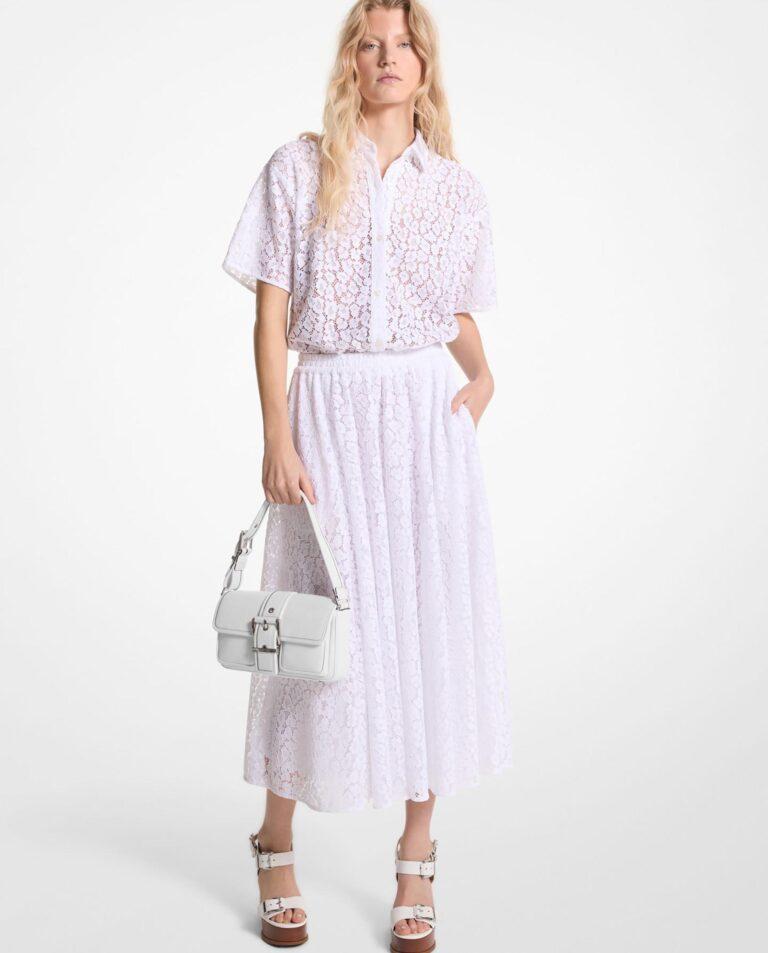Falda midi con encaje definido · Michael Michael Kors · El Corte Inglés