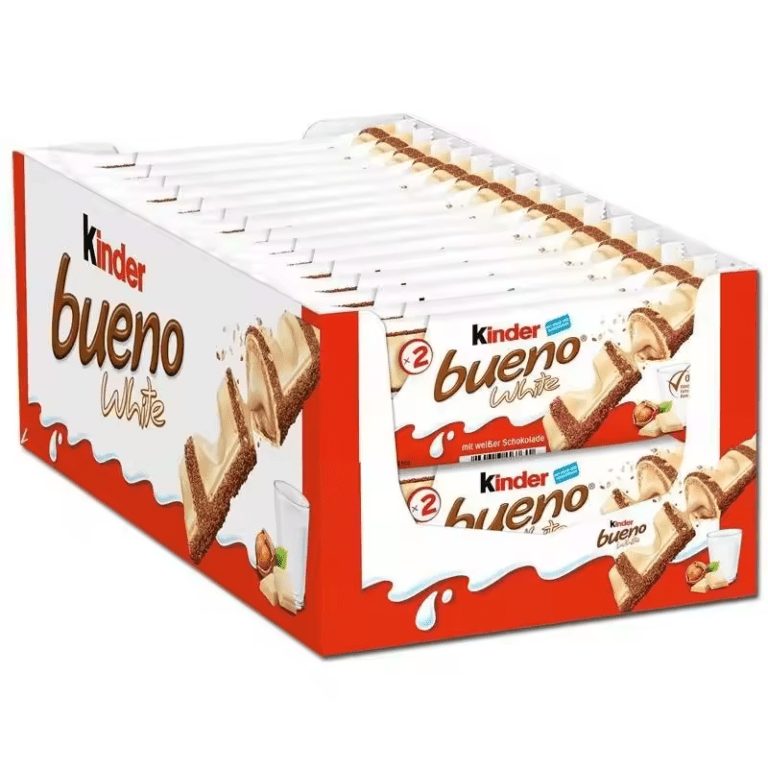 Kinder Bueno Chocolate con leche y crema de avellanas1caja de 30*43g,total 60 barras de chocolate Kinder Bueno White ,Caja de 30 unidades,60 Barritas de Chocolate Blanco | Miravia
