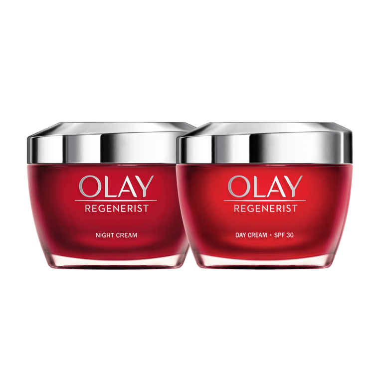 Olay Regenerist Crema Hidratante Con SPF 30, Crema De Día Con Niacinamida Y Glicerina + Olay Regenerist Crema De Noche, Fórmula Con Niacinamida (Vitamina B3) Y Péptidos, Hidrata Al Instante Y Durante 24H 50+50ml | Miravia