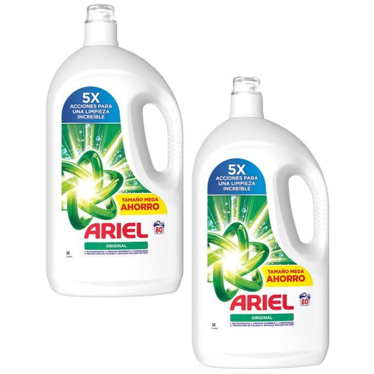 Ariel | Duplo Ariel Original Detergente Líquido, quitamanchas, frescor, proteccion de fibras incluso en frio 80×2 Lavados | Miravia