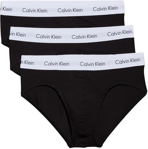 49% DESCUENTO Calvin Klein Hip Brief 3pk 0000u2661g Calzoncillos de cadera, Negro (Black), L Hombre