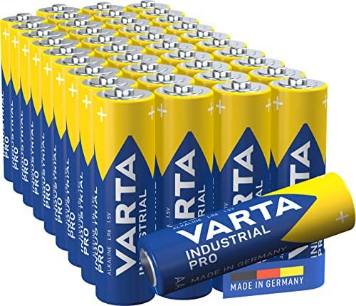 44% DESCUENTO VARTA Pilas AA, paquete de 40, Industrial Pro, Baterías Alcalinas, 1,5V, paquete de almacenamiento de embalaje ecológico, Made in Germany [Exclusivo en Amazon]