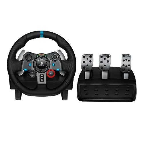 58% DESCUENTO Logitech G29, Driving Force Volante de Carreras y Pedales, Force Feedback, Aluminio Anodizado, Palancas de Cambio, Enchufe Eu, Ps4/Ps3/Pc/Mac, USB 2.0/Alámbrico, PS4, PS3, Window 10.81, Windows 8, Windows 7, Mac OS 10.10+, Negro