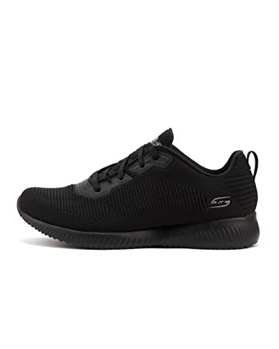 39% DESCUENTO Skechers Bobs Squad Tough Talk, Zapatillas Mujer, Black Engineered Knit/ Trim, 40 EU