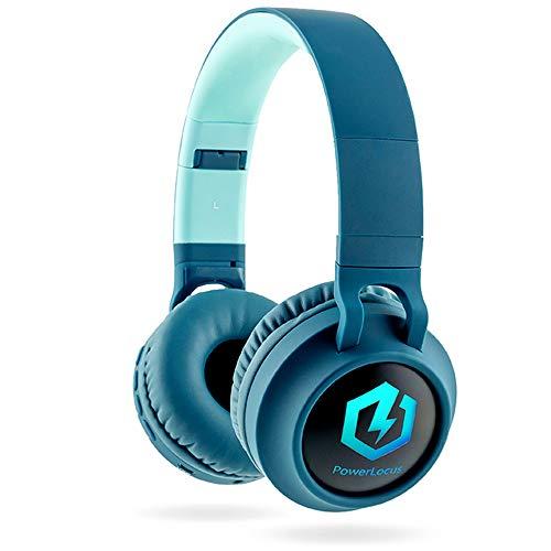 DESCUENTAZO 53% DESCUENTO PowerLocus Auriculares Bluetooth de Diadema para niños, Cascos Bluetooth Inalámbricos, Auditiva Límite de 85DB, Sonido Estéreo, con Micrófono, Micro SD, Plegable, Estuche Cascos para Movil, Tablet,PC