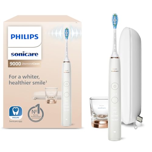27% DESCUENTO Philips Sonicare DiamondClean 9000 cepillo dental eléctrico, cepillo dental sónico con aplicación, sensor de presión, 4 modos de cepillado, 3 niveles de intensidad, modelo HX9911/94