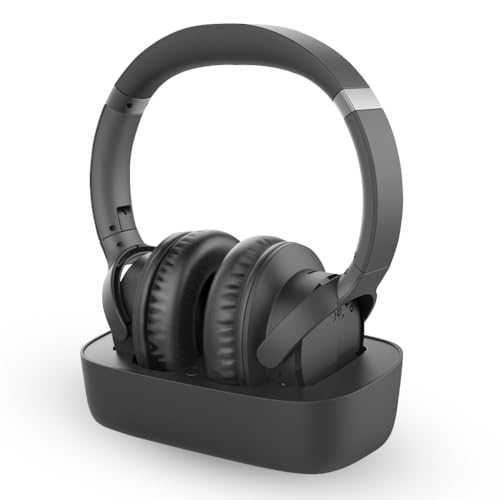 22% DESCUENTO Avantree Ensemble   Auriculares TV Inalámbricos Compatibles Con Televisión Con Salidas De Audio Ópticas AUX O Bluetooth, Cascos Cómodos Para Mayores Con Base De Carga Y Transmisor, 35h De Reproducción