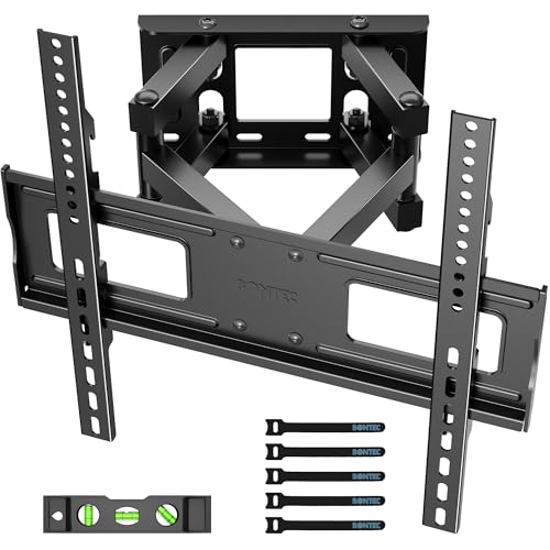 49% DESCUENTO BONTEC Soporte TV Pared para Pantallas Planos y Curvos de 23 70 Pulgadas, Soporte Pared TV Inclinable y Giratorio, con Doble Brazo de Movimiento Completo, MAX VESA 400x400mm