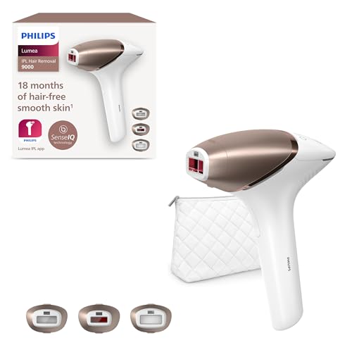 34% DESCUENTO Philips Lumea Serie 9000, Depiladora Luz Pulsada, Piel Suave Desde Casa, Con Funda, Accesorios para el Cuerpo, Cara y Zonas de Precisión, Sin Cable, Alternativa a Depilación Láser. BRI955/00