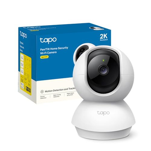 39% DESCUENTO TP Link Tapo C210 Cámara IP WiFi 360° Cámara de Vigilancia 2K (3MP),Visión nocturna Admite tarjeta SD hasta 512 GB, Detección y seguimiento de movimiento, Control Remoto, Compatible con Alexa