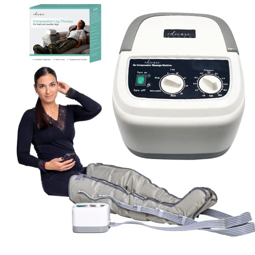 38% DESCUENTO Edicare, Presoterapia para Casa, para Piernas y Pies Cansados, 6 Valvulas, Favorece una Mejor Circulación, Drenaje Linfático, Fácil Uso, Eficacia Profesional (Dispositivo y perneras)