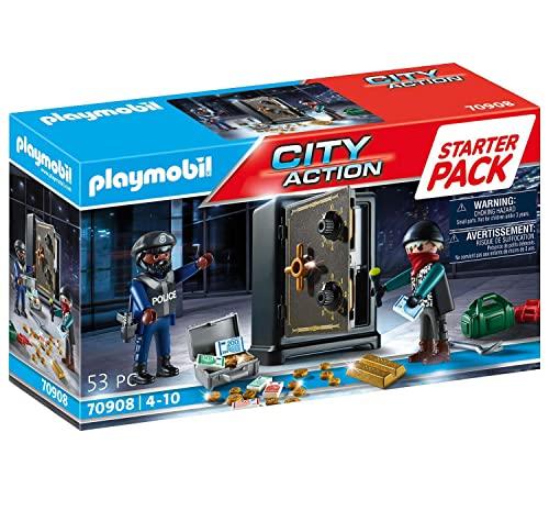 PLAYMOBIL 70908 City Action Starter Pack Caja Fuerte, Juguetes para niños a Partir de 4 años, Multicolor