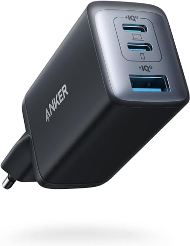 30% DESCUENTO Anker Cargador USB C (Nano II 65W) Pod 3 Puertos PPS Cargador rápido, Fuente de alimentación USB C compacta para MacBook Pro, iPad Pro, Steam Deck, Galaxy S20, DELL XPS 13, Note 20/10+, iPhone 15,