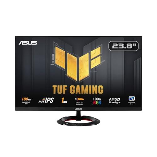 ASUS TUF Gaming VG249Q3R Monitor para Juegos 23.8 Pulgadas, Full HD (1920 x 1080), 180Hz, IPS rápido, Extreme Low Motion Blur™, 1 ms (GTG), FreeSync™, sobremarcha Variable, 100% sRGB
