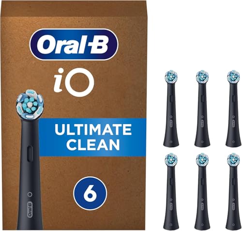 27% DESCUENTO Oral B iO Ultimate Clean Cabezal De Cepillo Eléctrico Negro, Paquete de 6 Unidades, Apto Para Buzones