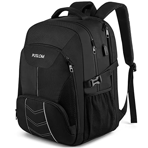 41% DESCUENTO Mochila Hombre Grande 55L Portatil 18.4 Pulgadas Ordenador con Puerto USB Antirrobo Impermeable Bolsa para Negocio Trabajo Diario Viaje Escolares,Negro