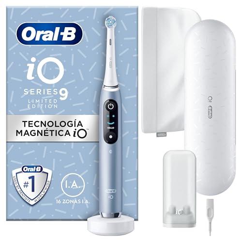 27% DESCUENTO Oral B iO 9 Cepillo de Dientes Eléctrico con Mango Recargable, 1 Cabezal, Estuche de Viaje con Cargador y Funda Magnética, Diseñado por Braun, Regalos Originales para Mujer y Hombre Azul
