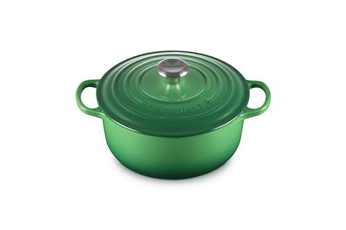 36% DESCUENTO Le Creuset Cocotte redonda de hierro fundido, 20 cm, 2, 4 L, Todas Las Fuentes de Calor incluso inducción, Bamboo, 21177204082430