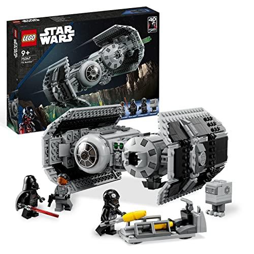 27% DESCUENTO LEGO Star Wars Bombardero Tie, Maqueta de Caza Estelar para Construir, Droide Gonk y Minifigura de Darth Vader con Espada Láser de Juguete, Regalo para Niños y Niñas de 9 Años o Más 75347