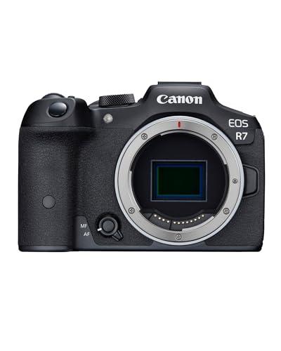 29% DESCUENTO CANON EOS R7 Cámara Mirrorless Body, Cámara EVIL APS C (32,5 MP) 5 EV, Vídeo 4K 60 fps, Dual Pixel CMOS AF II, Pantalla Táctil de Ángulo Variable, Negro