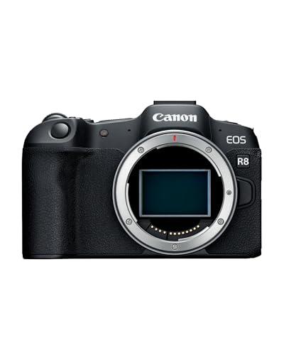 38% DESCUENTO Canon EOS R8 Cámara Mirrorless Body, Cámara Evil Full Frame (24,2 MP) 6.5 EV, Vídeo 4K 60 fps, Dual Pixel CMOS AF II, Pantalla Táctil de Ángulo Variable, Negro