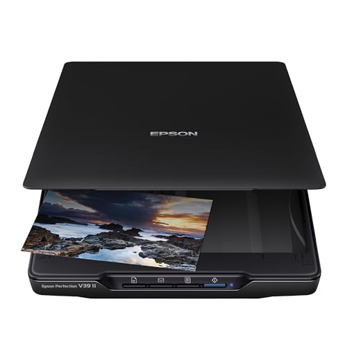 33% DESCUENTO Epson Perfection V39II Escáner fotográfico y de Documentos (resolución óptica de escáner de 4800 PPP, A4, USB), Color Negro