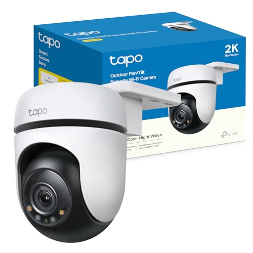 36% DESCUENTO tapo C510W   Cámara de vigilancia Wi FI para Exteriores de 360º, visión Nocturna a Todo Color de 2k (3MP), detección de Personas con IA, Seguimiento de Movimiento Inteligente, IP65