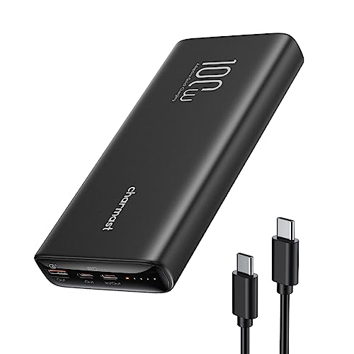 Charmast Power Bank 100W,20000mAh Bateria Externa Carga Rapida Cargador Portátil USB C Powerbank Quick Charge 3.0 Compatible con MacBook Pro Steam Deck iPhone 16 15 14 13 12 Pro MAX Plus iPad etc