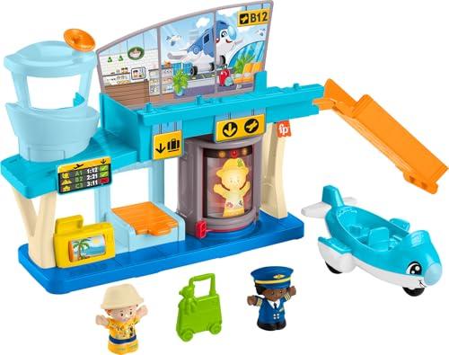 40% DESCUENTO Fisher Price Little People Aeropuerto Set de Juego con avión y Figuras, Juguete para bebés +1 año (Mattel HTJ26)