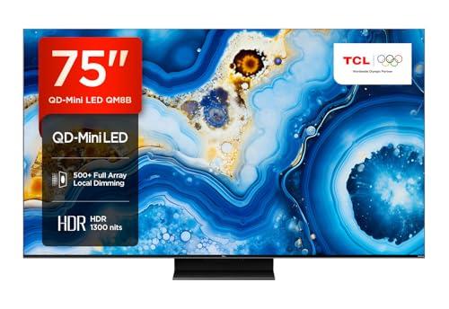 45% DESCUENTO TCL 75QM8B TV MiniLED 75”, QLED, 144Hz, 4K HDR Premium 1300nits, Google TV, Dolby Vision IQ & Atmos, Onkyo, Google Assistant Incorporado y Game Master Pro 2.0