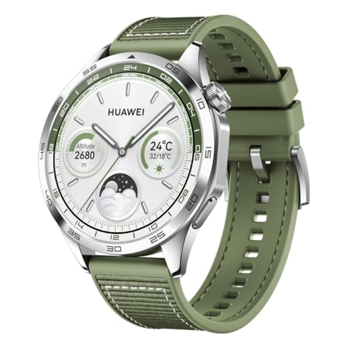 45% DESCUENTO Huawei Watch GT 4 46mm Smartwatch, hasta 2 semanas de batería, iOS & Android, gestión de calorías, Seguimiento Profesional de la Salud, SpO2, GPS, versión española, Verde