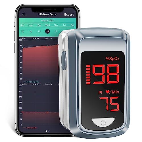 36% DESCUENTO Pulsioxímetro Oximetro dedo profesional, HOLFENRY oximetro dedo Profesional Digital con Pantalla LED para Medición de SpO2, Monitor de Saturación de Oxígeno, Pantalla LED (Negro)
